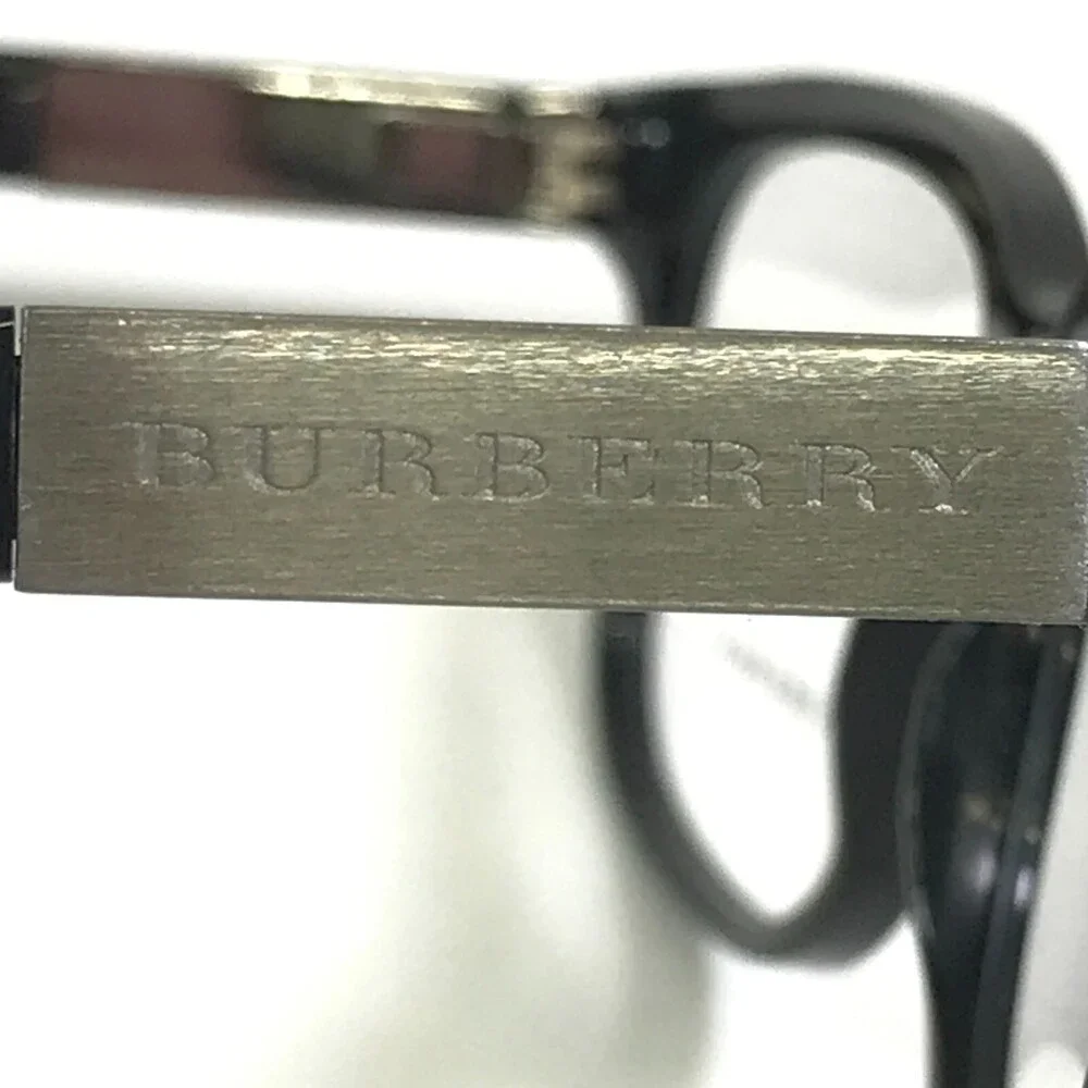 Burberry Eyeglasses Frames B2164 3001 Black Brushed Bronze Logos 55-17-140